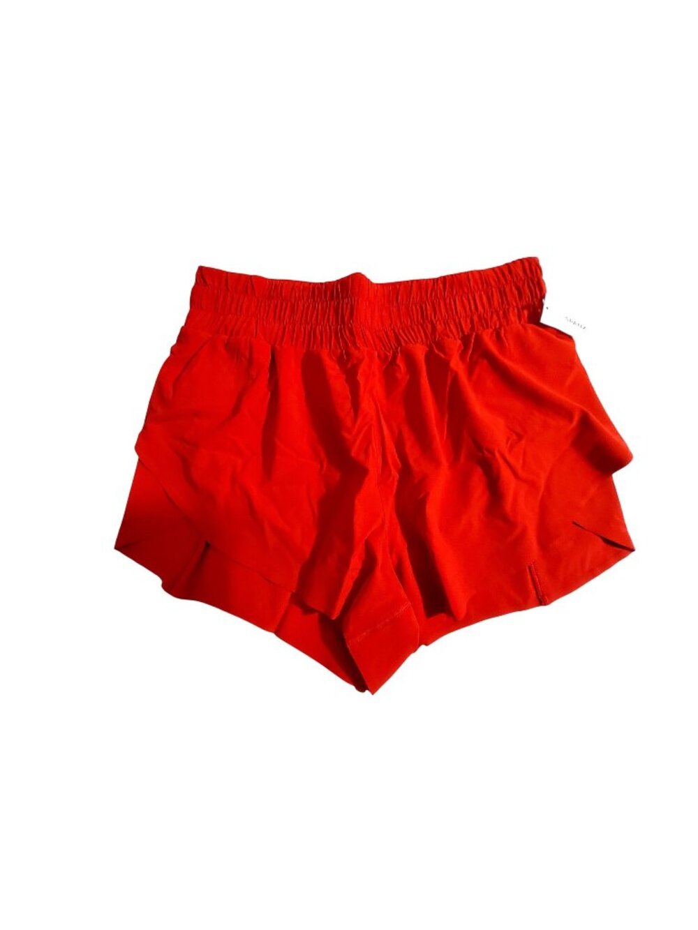 Spanx Womens Red High-Waist Elastic  waistband Shorts Size Large Lightweight
